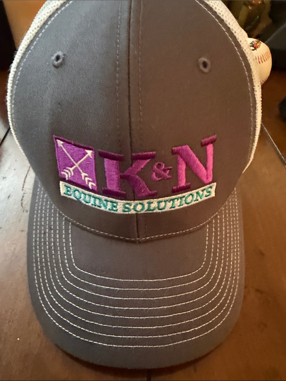 Kids Gray and Purple Logo Cap